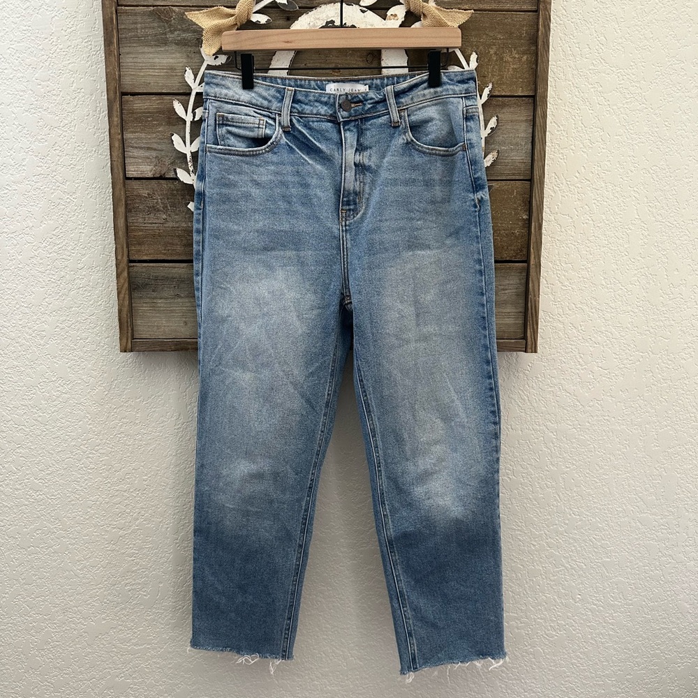 Carly Jean Giselle‎ Cropped Straight Los Angeles Blue Jeans Size 11